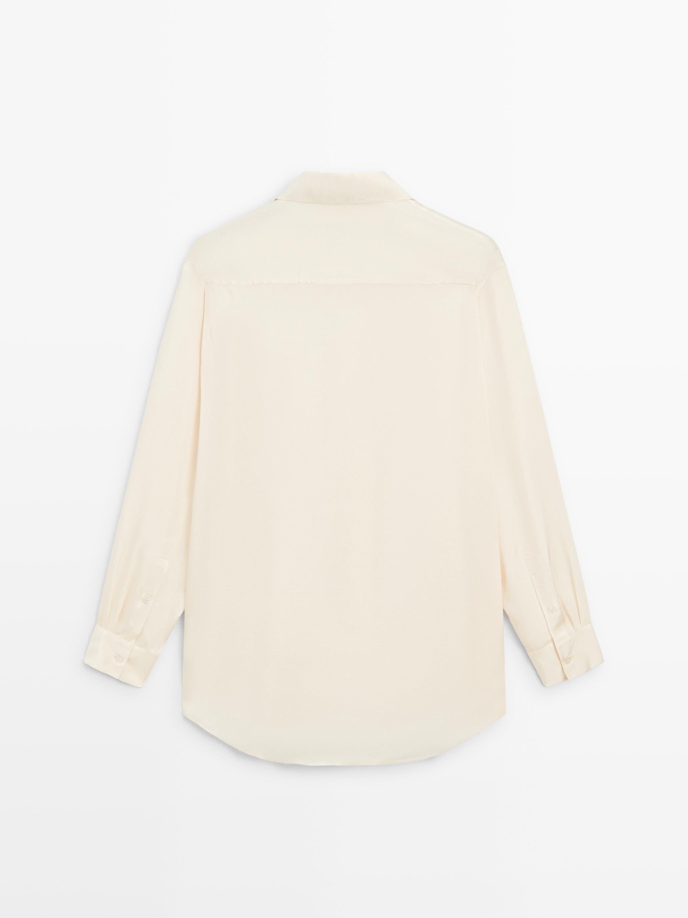 Flowing satin oversize shirt - LIMITED